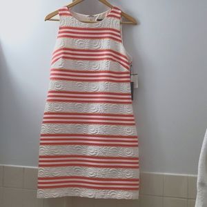 Vince Camuto White & Peach Dress New Size 6